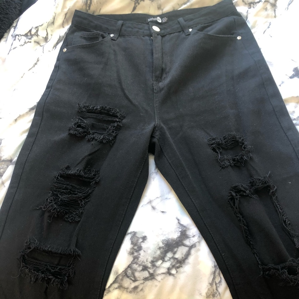 Distressed Mom Jeans